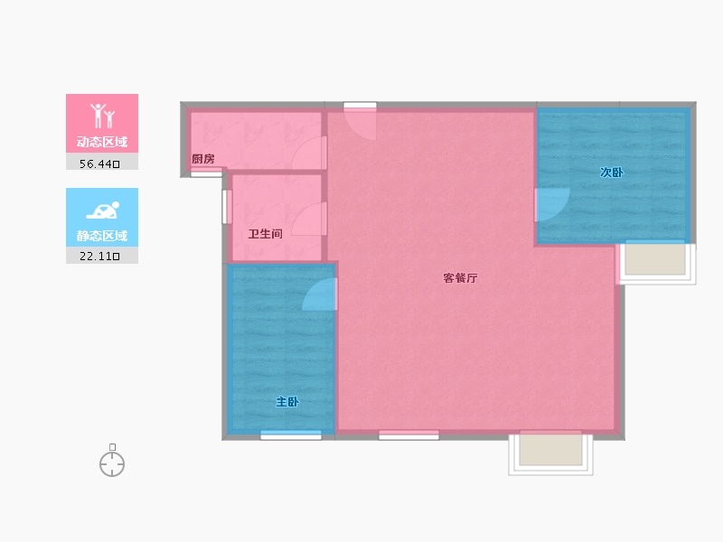 福建省-福州市-潘墩新城三区-73.00-户型库-动静分区