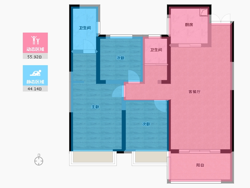 湖南省-衡阳市-万阳和府-98.00-户型库-动静分区