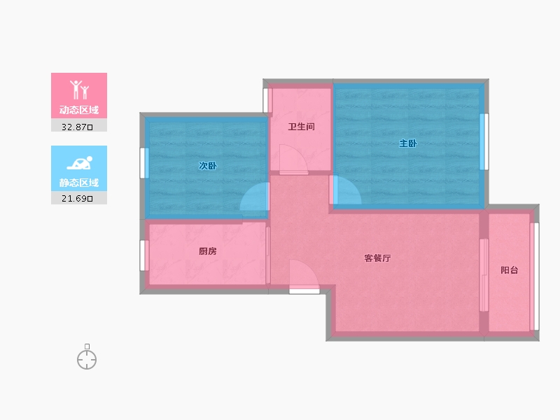 上海-上海市-春雷路三五四弄-58.00-户型库-动静分区