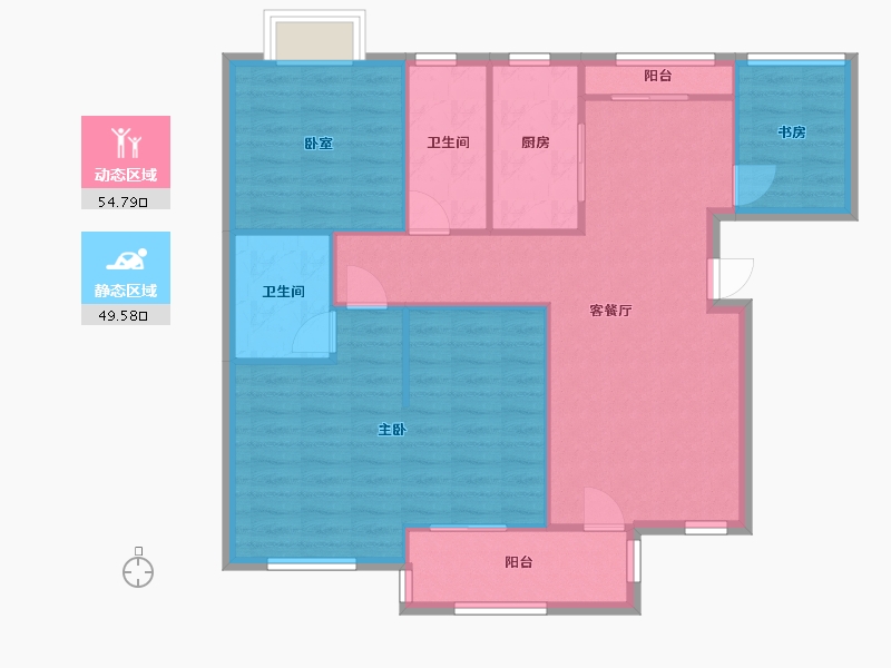 浙江省-杭州市-亲亲家园-一期-116.00-户型库-动静分区