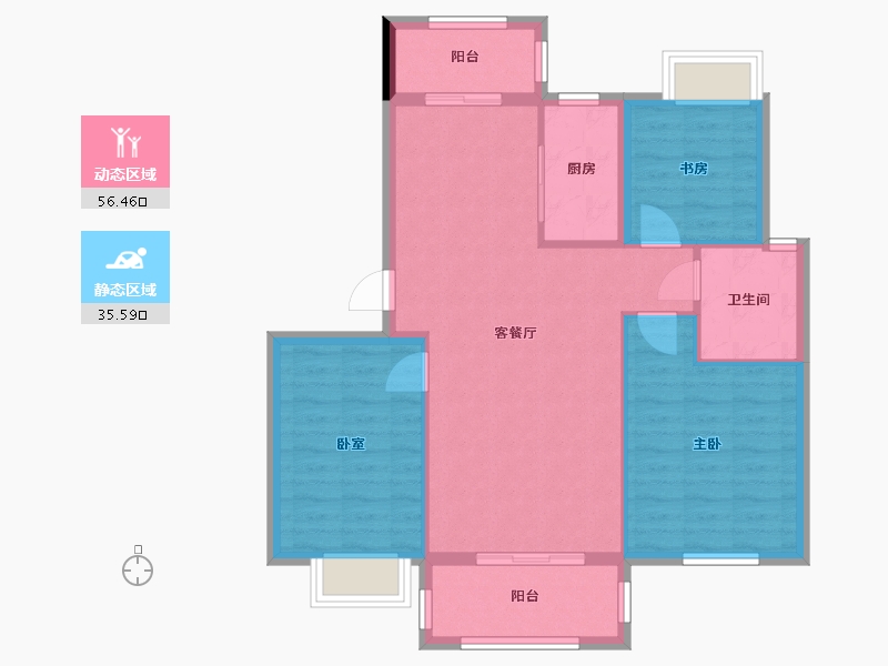 安徽省-宿州市-建业·翡翠城-83.00-户型库-动静分区