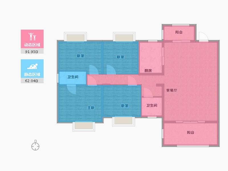 云南省-昭通市-紫光小区3期-140.00-户型库-动静分区