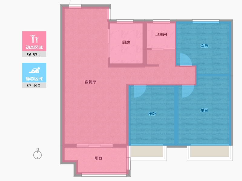 山东省-日照市-德瑞锦绣华府-83.32-户型库-动静分区