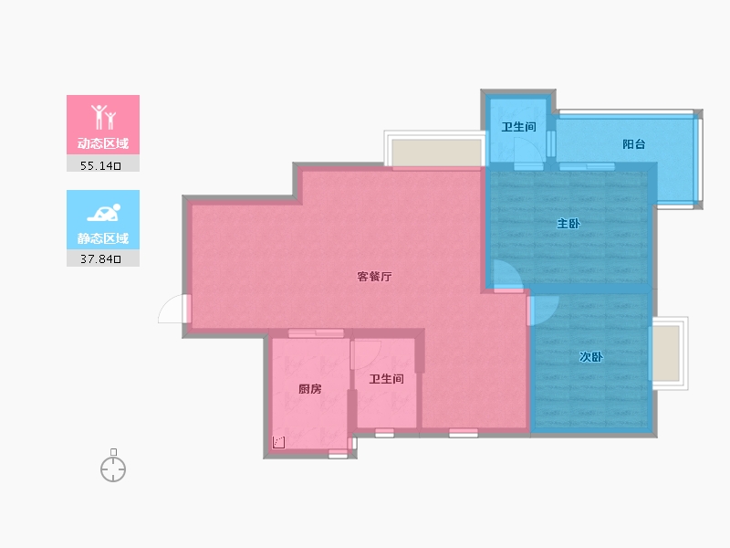 重庆-重庆市-石油佳苑-90.00-户型库-动静分区