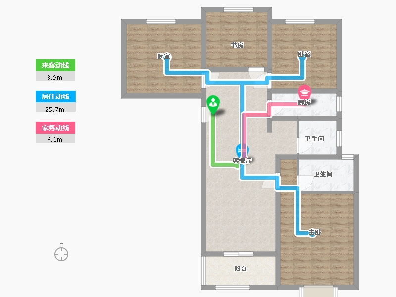 河南省-焦作市-河阳新居小区-112.84-户型库-动静线