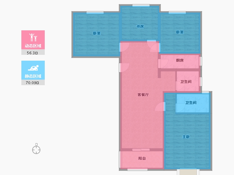 河南省-焦作市-河阳新居小区-112.84-户型库-动静分区