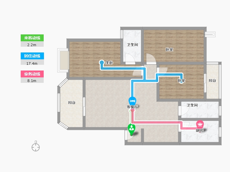 湖北省-宜昌市-云锦花园-120.00-户型库-动静线