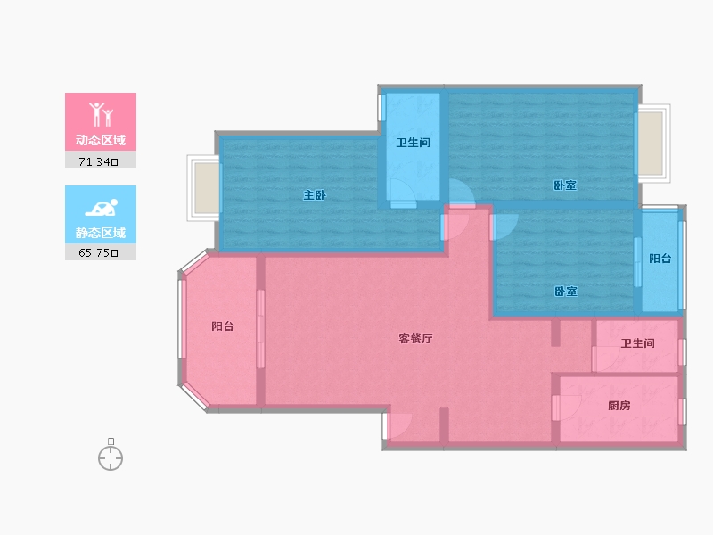 湖北省-宜昌市-云锦花园-120.00-户型库-动静分区