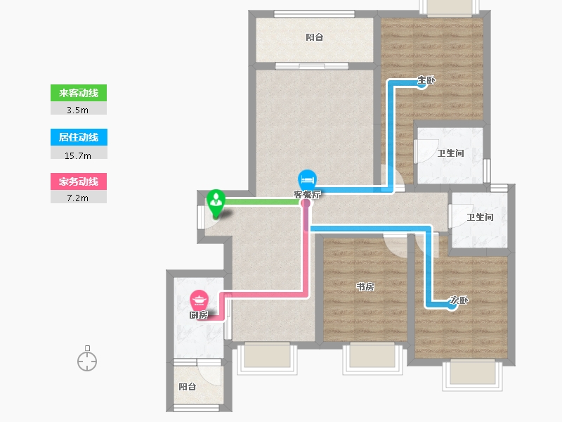 四川省-成都市-人居樾江峰荟-123.64-户型库-动静线