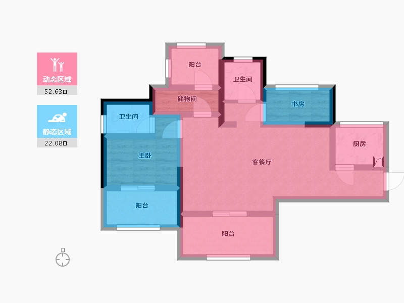 四川省-达州市-里仁居-98.00-户型库-动静分区