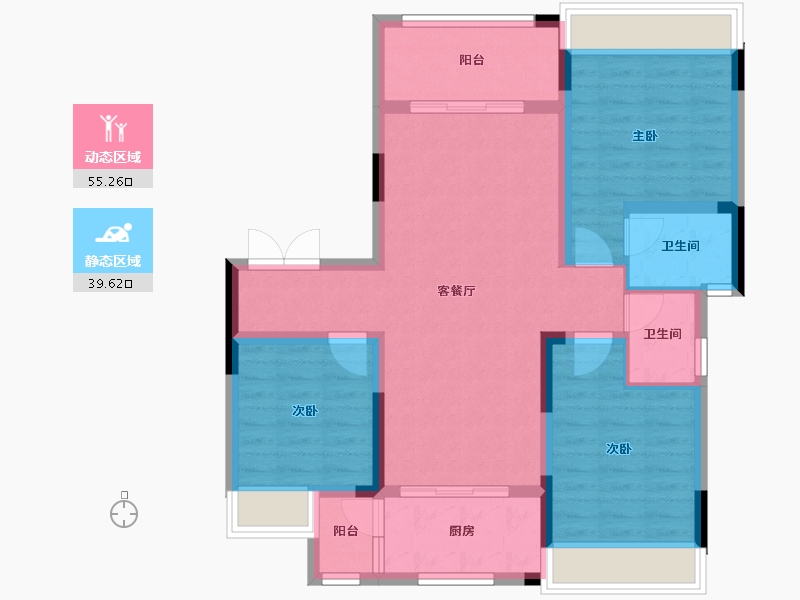 贵州省-遵义市-天鹅堡缇香湖-110.00-户型库-动静分区