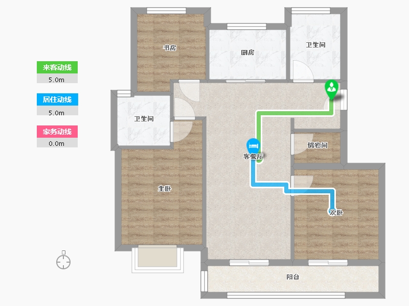 浙江省-温州市-保利大国璟-90.00-户型库-动静线