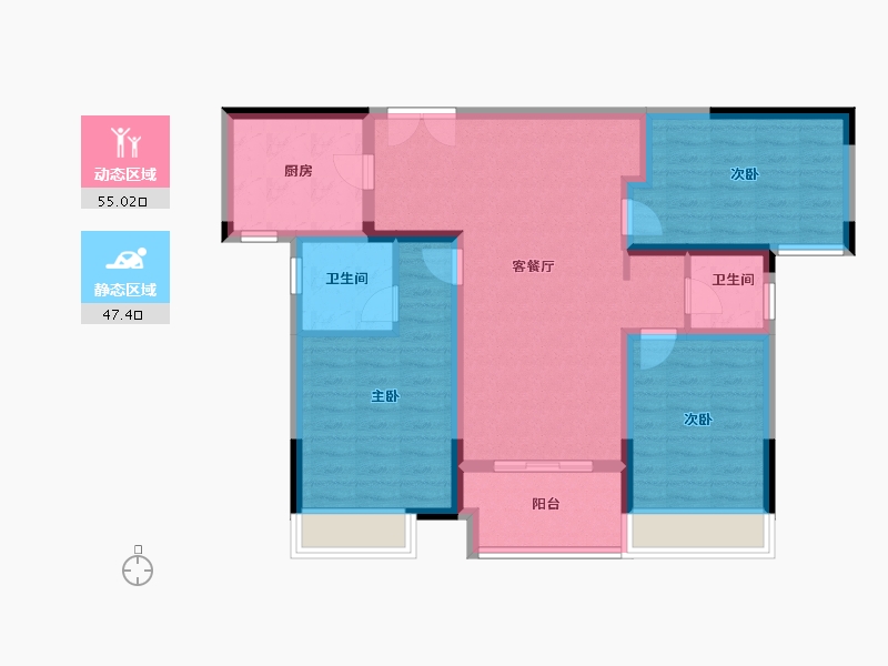 河南省-驻马店市-新蔡建业森林半岛2期-91.20-户型库-动静分区