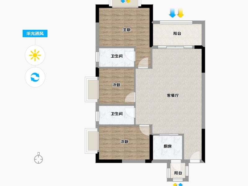 广东省-河源市-华达国际-103.00-户型库-采光通风