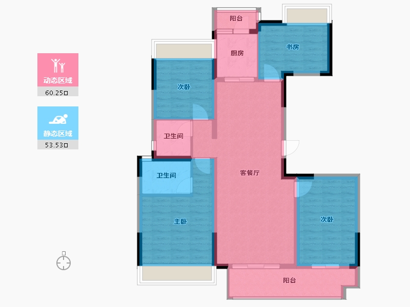 贵州省-遵义市-中梁壹号院-102.00-户型库-动静分区