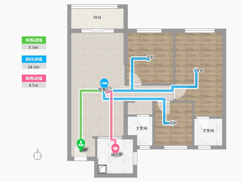 福建省-福州市-龙湖·春江天玺-76.00-户型库-动静线