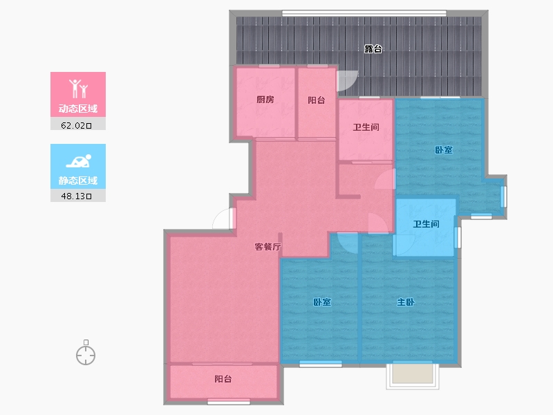 上海-上海市-世博家园二街坊-99.70-户型库-动静分区