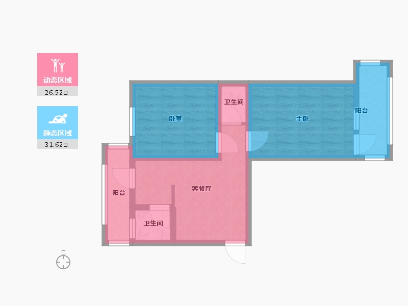 陕西省-西安市-西变公司丰登小区-50.00-户型库-动静分区