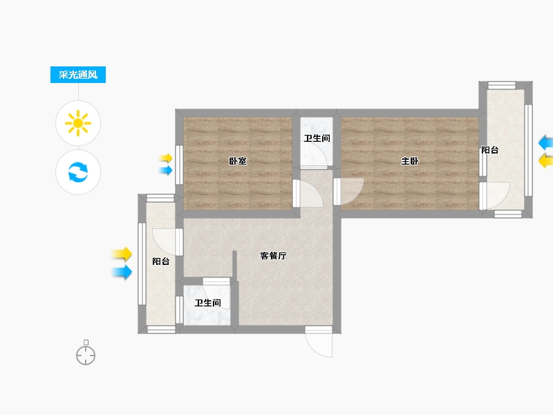 陕西省-西安市-西变公司丰登小区-50.00-户型库-采光通风