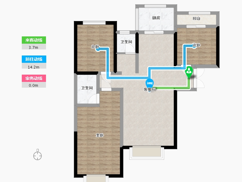 河南省-郑州市-泉舜上城-97.00-户型库-动静线