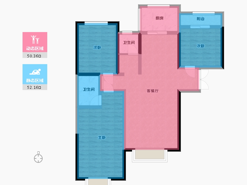 河南省-郑州市-泉舜上城-97.00-户型库-动静分区