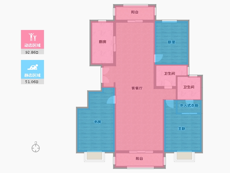 山西省-晋中市-德元府-166.00-户型库-动静分区