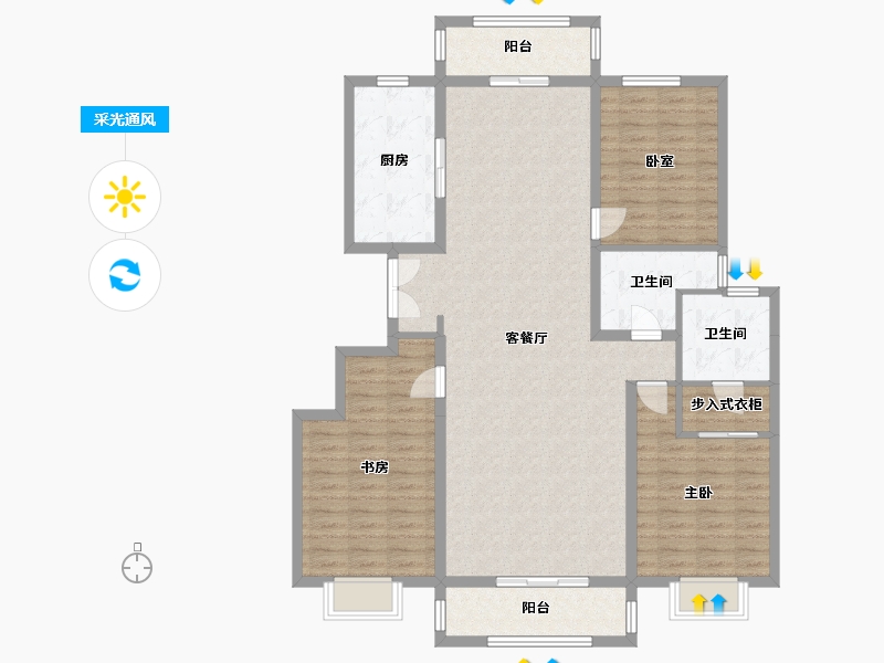 山西省-晋中市-德元府-166.00-户型库-采光通风