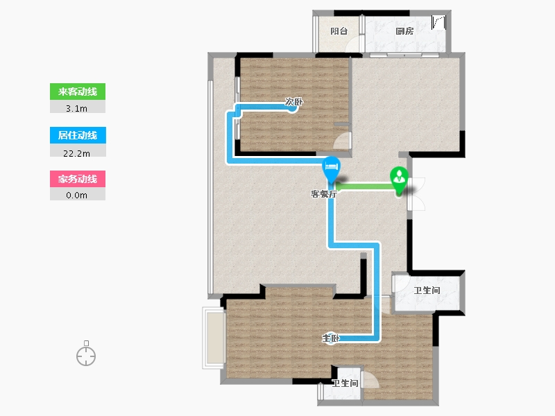 重庆-重庆市-阳光城·天澜道11号-200.00-户型库-动静线