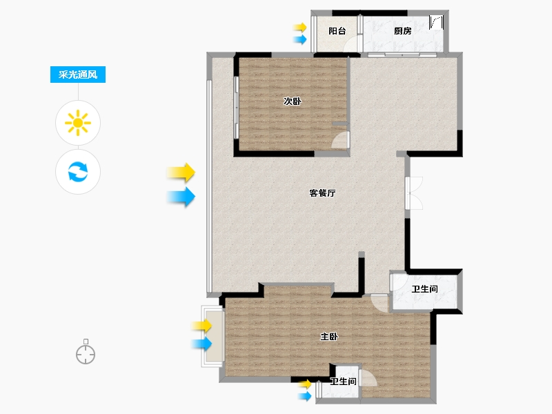 重庆-重庆市-阳光城·天澜道11号-200.00-户型库-采光通风