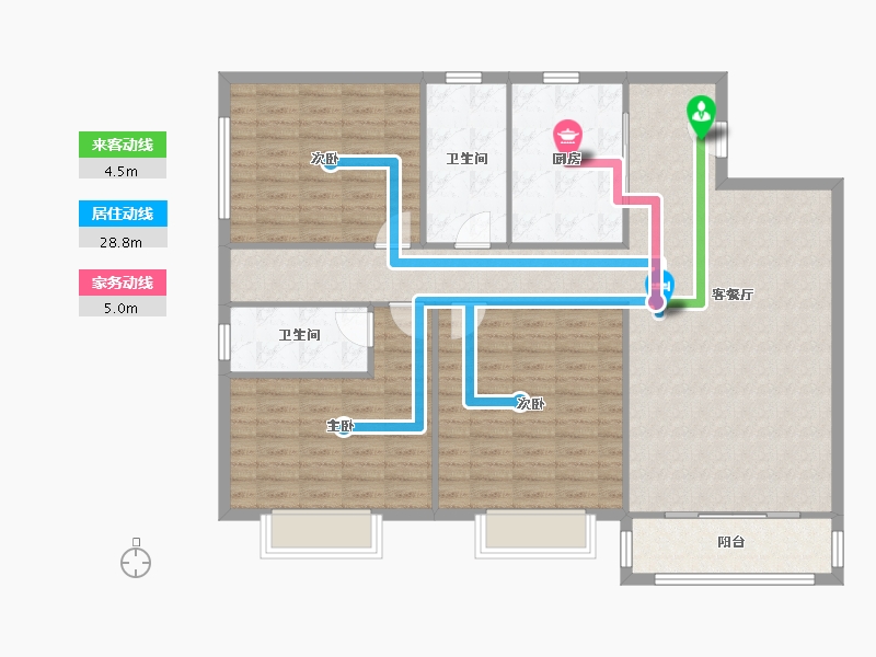 江苏省-盐城市-万锦豪庭-94.00-户型库-动静线