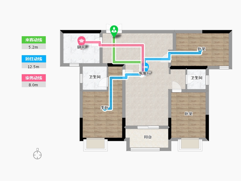 河南省-驻马店市-新蔡建业森林半岛2期-91.20-户型库-动静线