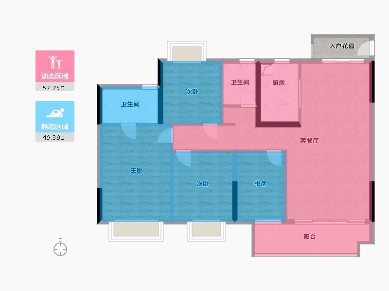 江西省-吉安市-东瑞公园学府-100.00-户型库-动静分区