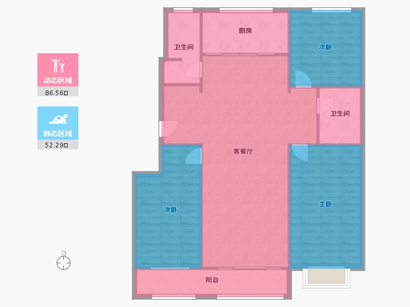 山东省-潍坊市-营销中心-129.80-户型库-动静分区