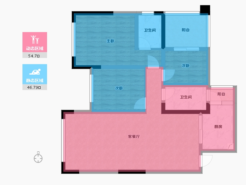 四川省-绵阳市-文庭雅居-90.00-户型库-动静分区