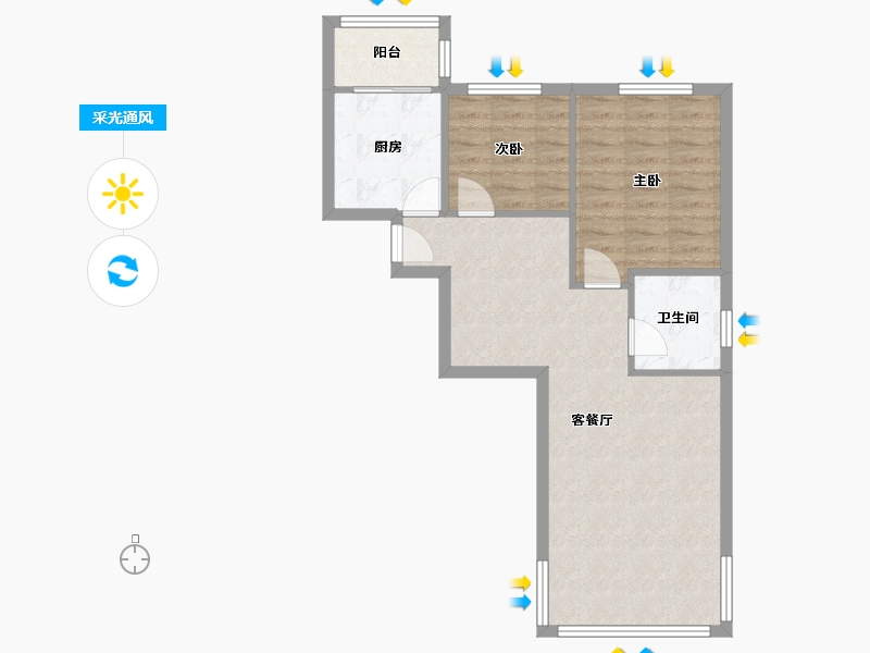 广东省-佛山市-自建花园-62.00-户型库-采光通风