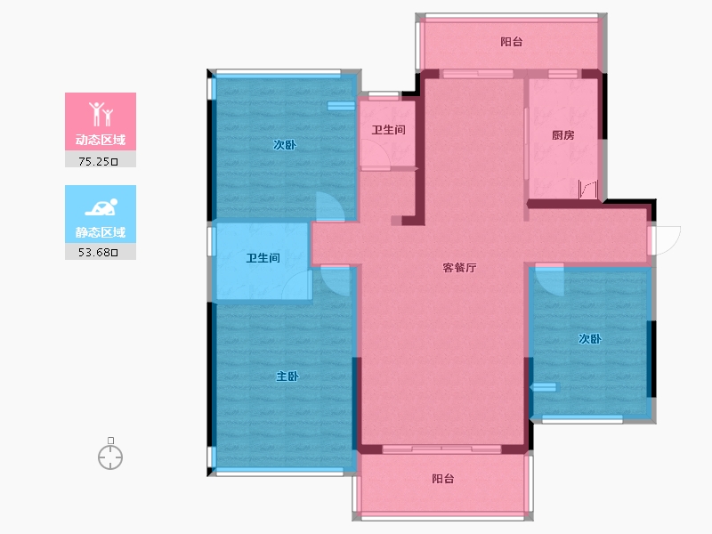 广东省-阳江市-凯旋华府-110.00-户型库-动静分区