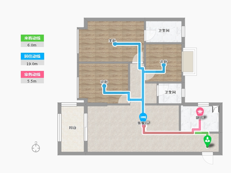 福建省-福州市-金辉观澜云筑-78.00-户型库-动静线