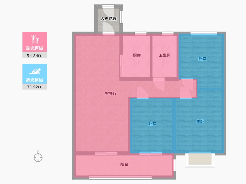 云南省-昆明市-复地云极-85.00-户型库-动静分区