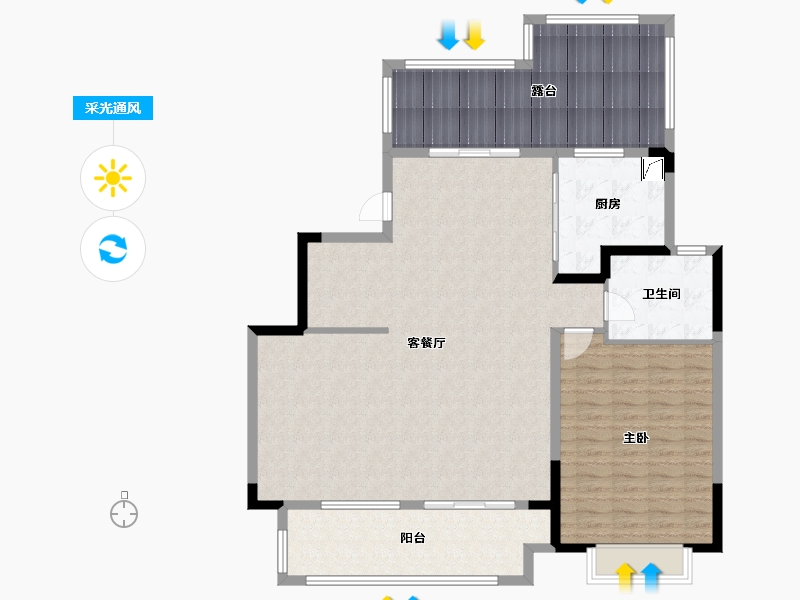 江苏省-徐州市-中南樾府-135.00-户型库-采光通风