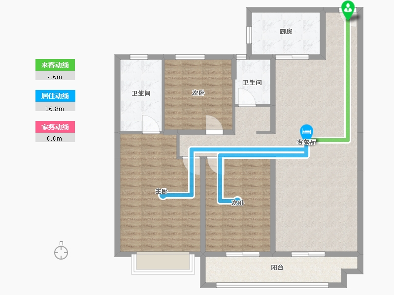 江苏省-宿迁市-新城·玺樾府-117.00-户型库-动静线