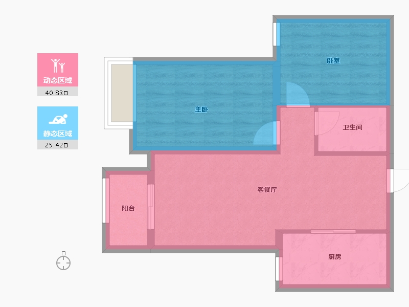 黑龙江省-哈尔滨市-新松樾尚-60.00-户型库-动静分区