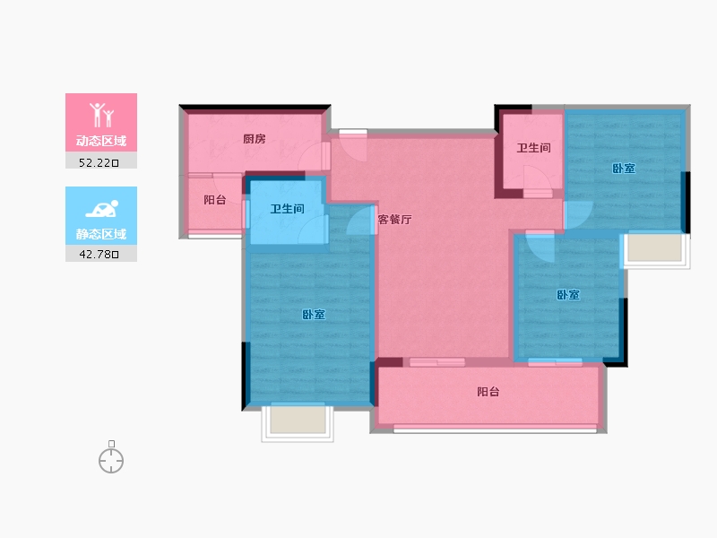 四川省-成都市-兴城人居-89.00-户型库-动静分区