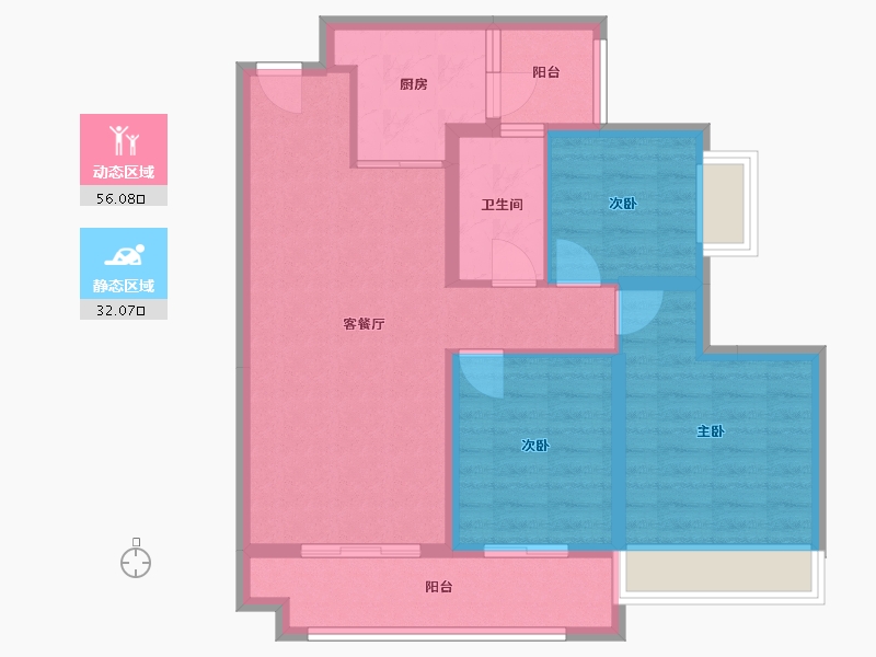 广东省-汕头市-璟珑湾-79.89-户型库-动静分区