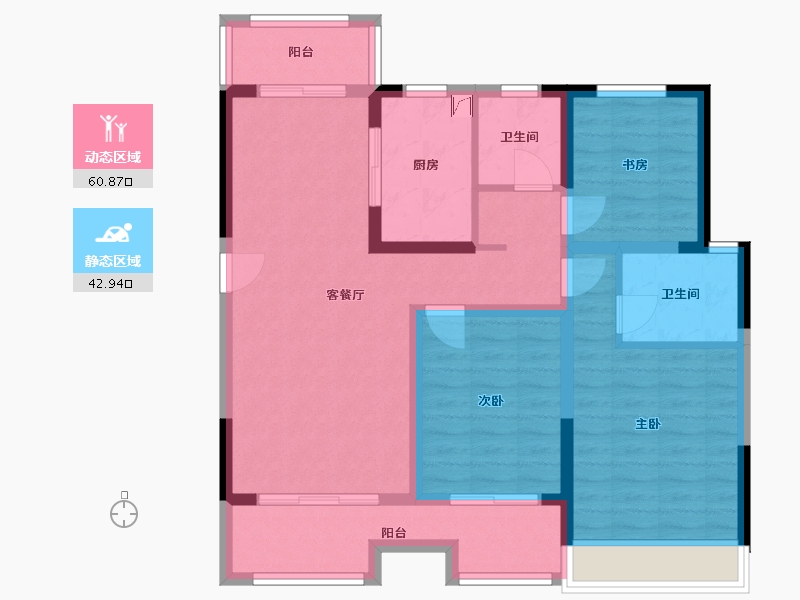 安徽省-马鞍山市-亿景海棠湾-92.00-户型库-动静分区