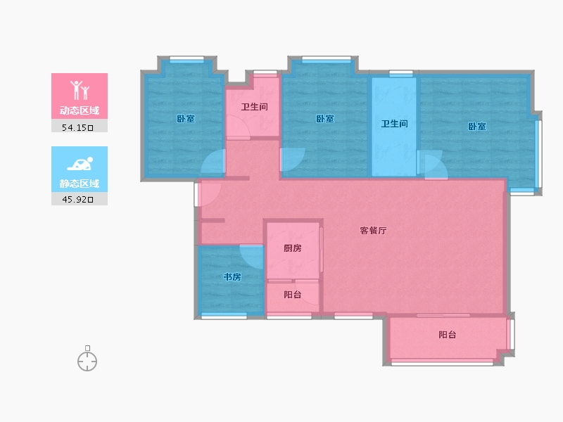 广东省-广州市-融创万达-92.00-户型库-动静分区