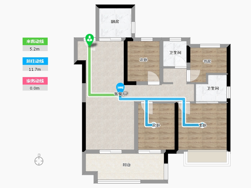 安徽省-合肥市-谊华雍景府-89.00-户型库-动静线