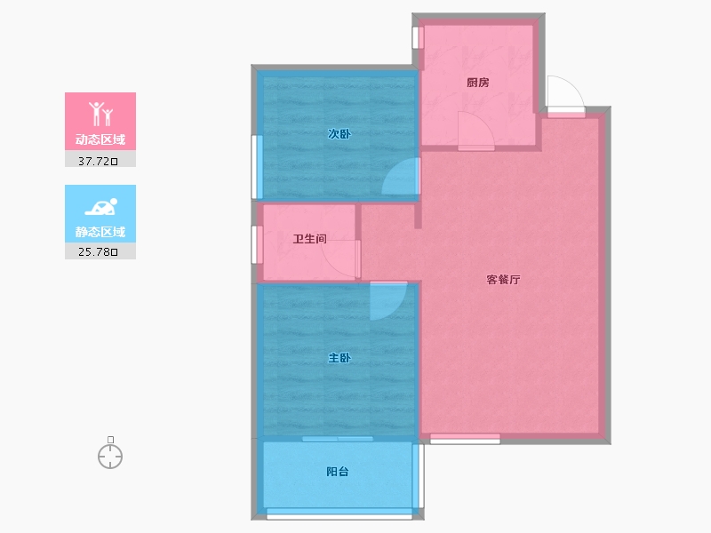 湖北省-武汉市-江南新天地-59.06-户型库-动静分区