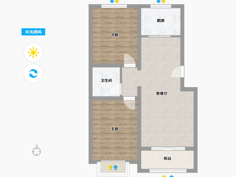 山西省-晋中市-新晋院-71.85-户型库-采光通风