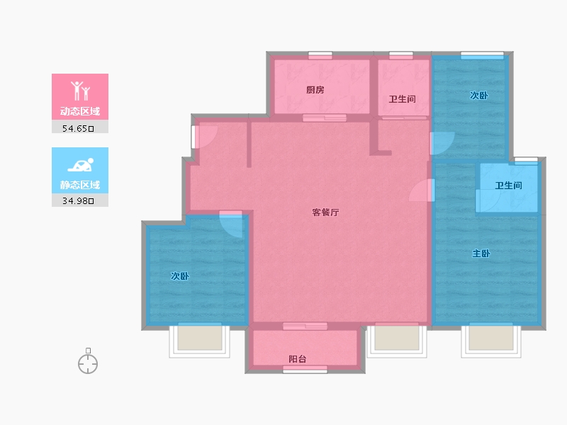 天津-天津市-雍祥府-80.00-户型库-动静分区