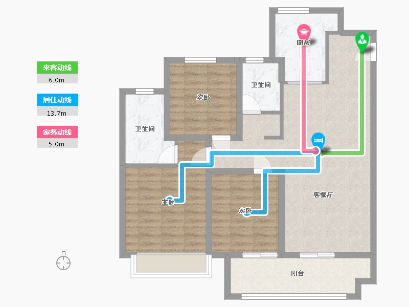 安徽省-滁州市-弘扬时光风华-91.00-户型库-动静线